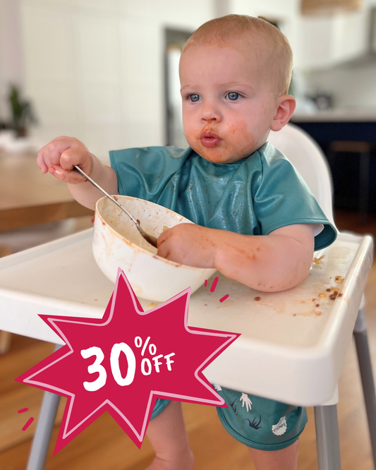 Little Chomps Short Sleeve Toddler Smock Bib