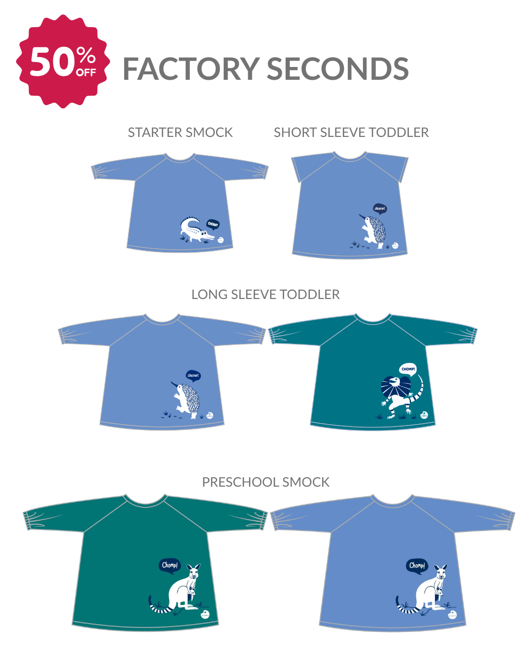 50% Off Factory Seconds Sale