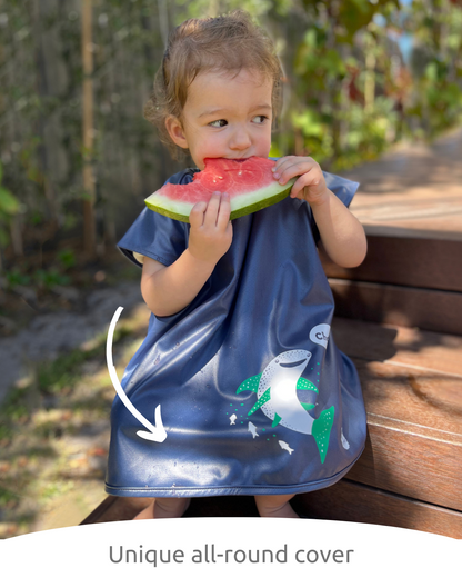 Long bib smock - short sleeves - Little Chomps